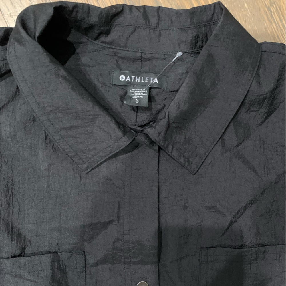 Woman’s black Athleta jacket shirt size L. New wi… - image 4